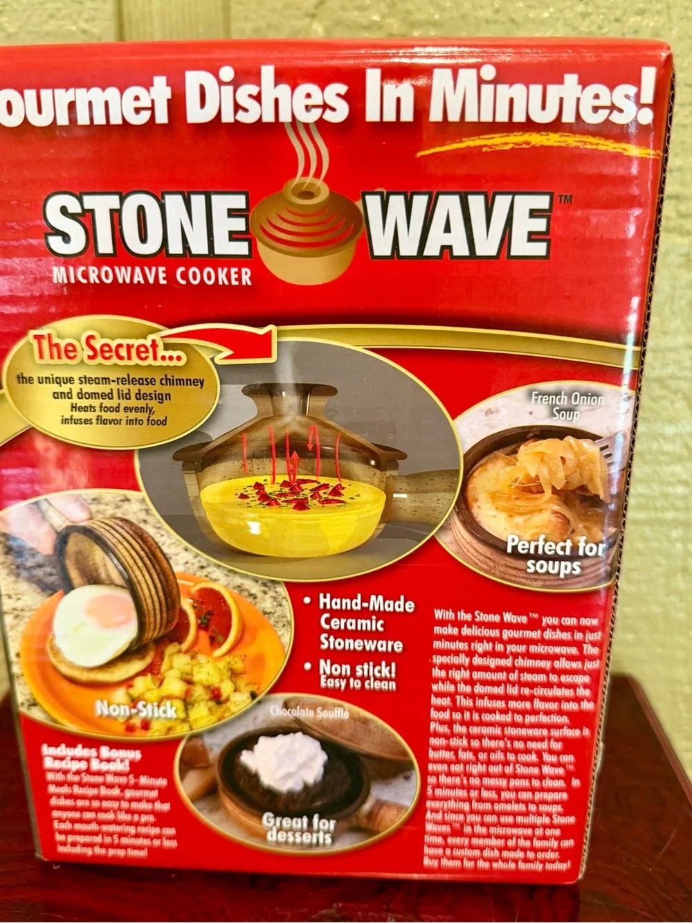 Stone Wave Microwave Cooker by Telebrands – Brand New in Box – Ceramic Microwave